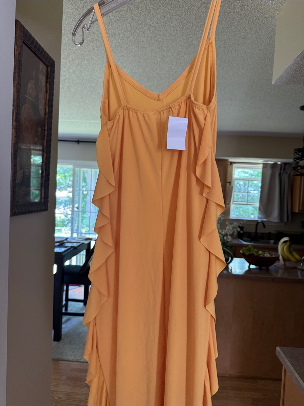 Yellow Ruffle Slip Dress - Picture 4 of 7